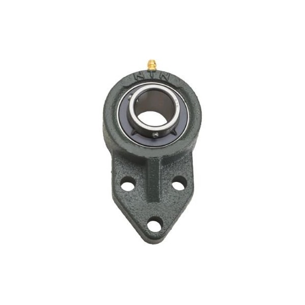 Mounted Unit Cast Iron, Wide Inner Ring, Set Screw Type, 3-Bolt Bracket Flange